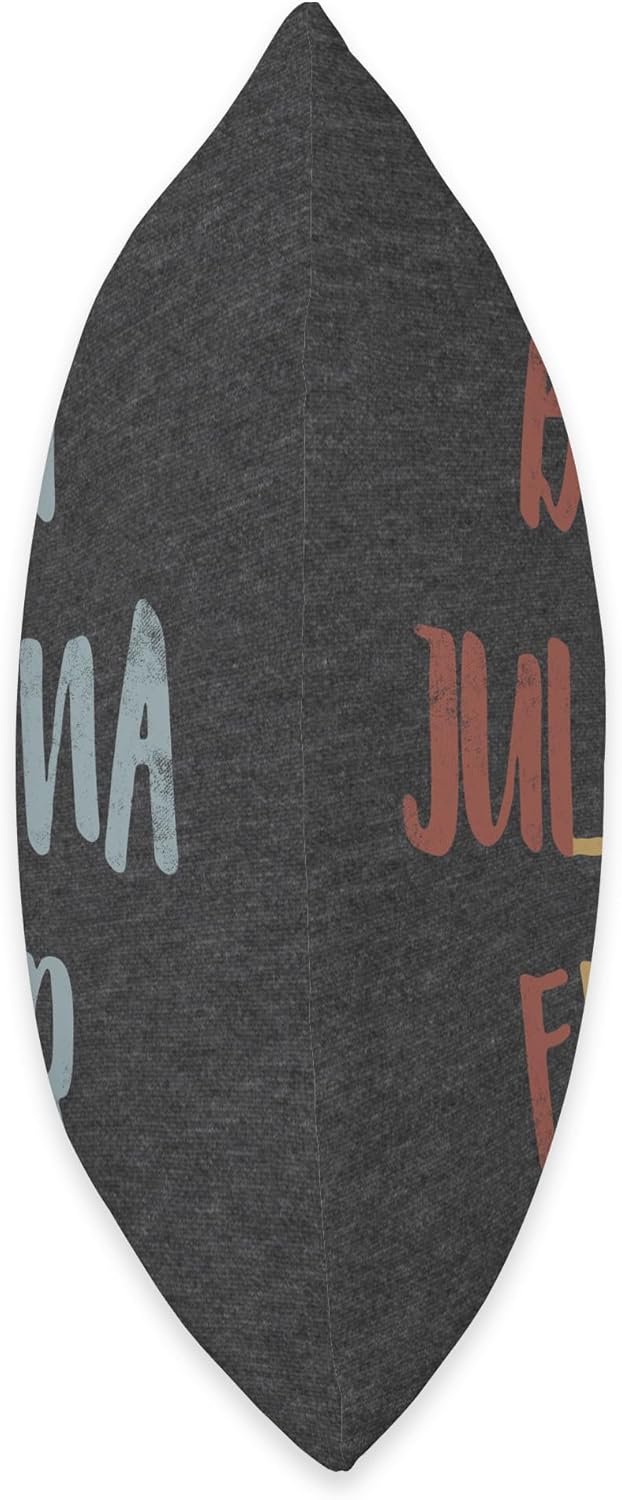 Custom Juliana Gifts & Designs for Girls Best Juliana Ever Retro Vintage Name Gift Dark Heather Gray Throw Pillow, 18x18, Multicolor