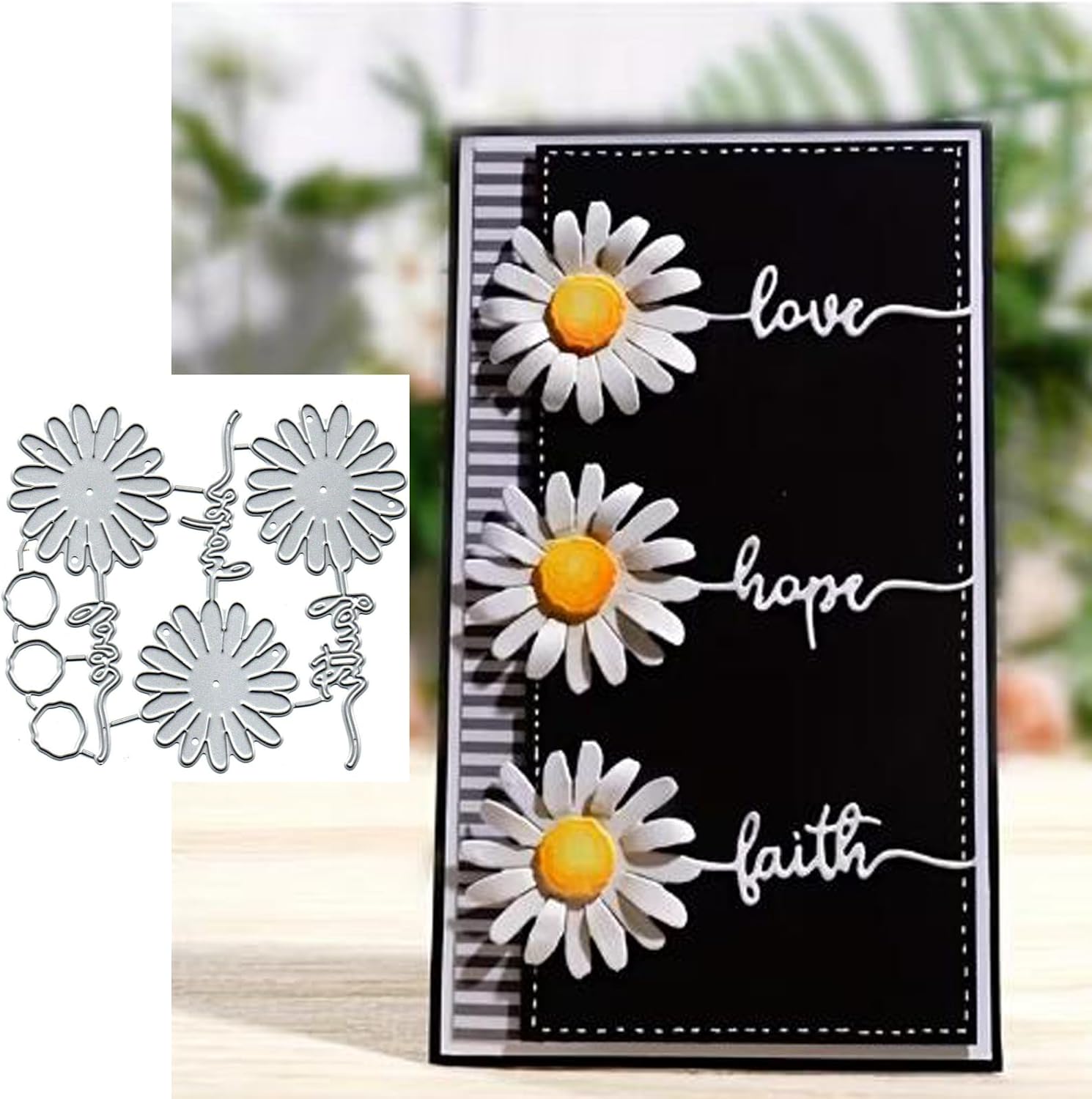Sunflower Spring Flowers Diasy Greeting Card Metal Die Cuts,Snowflake Flower Leaf Cutting Dies Cut Stencils DIY Scrapbooking Decorative Embossing Paper Scrapbooking Card Making