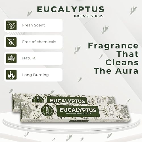 Miniatura 5 de Varillas de incienso de eucalipto  Total 40 varillas de incienso  Paquete doble de 20 Insense  Inciensos  Inscents  Ingredientes naturales no