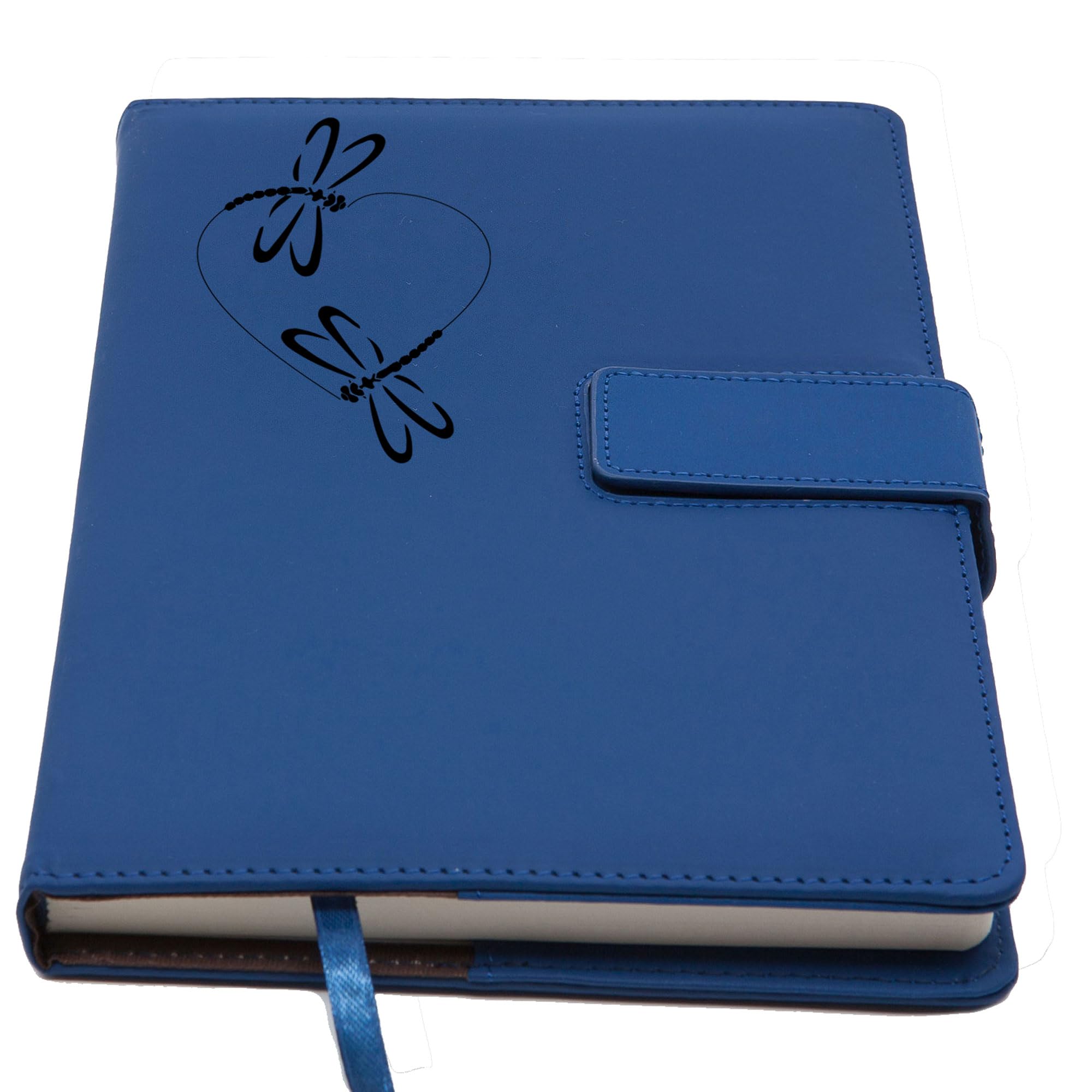 The Amazing Office Dragonfly Heart Refillable Journal – 5x8 Writing Notebook with Magnetic Clasp and 200 Lined Pages | Personal Diary, Cute Journal for Women and Men, Ideal Gift or Daily Planner