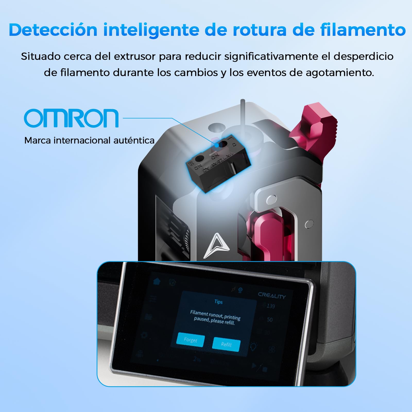 Kit Extrusor Creality K1/K1 Max/K1C/K1 SE DXC, Accesorios para el Extrusor de Filamento de la Impresora 3D Phaetus Runice Juego de Montaje de Extrusor de Doble Engranaje Mejorado