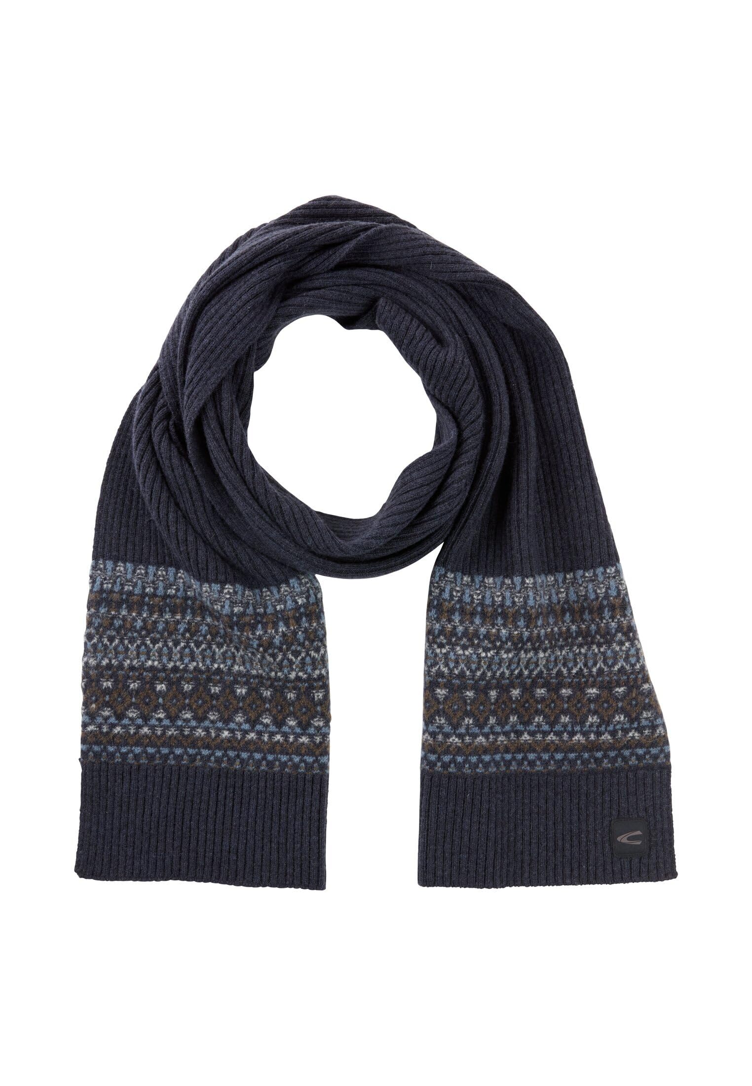 camel active 407530-6V53 szal, granatowy, regularny, granatowy, jeden rozmiar