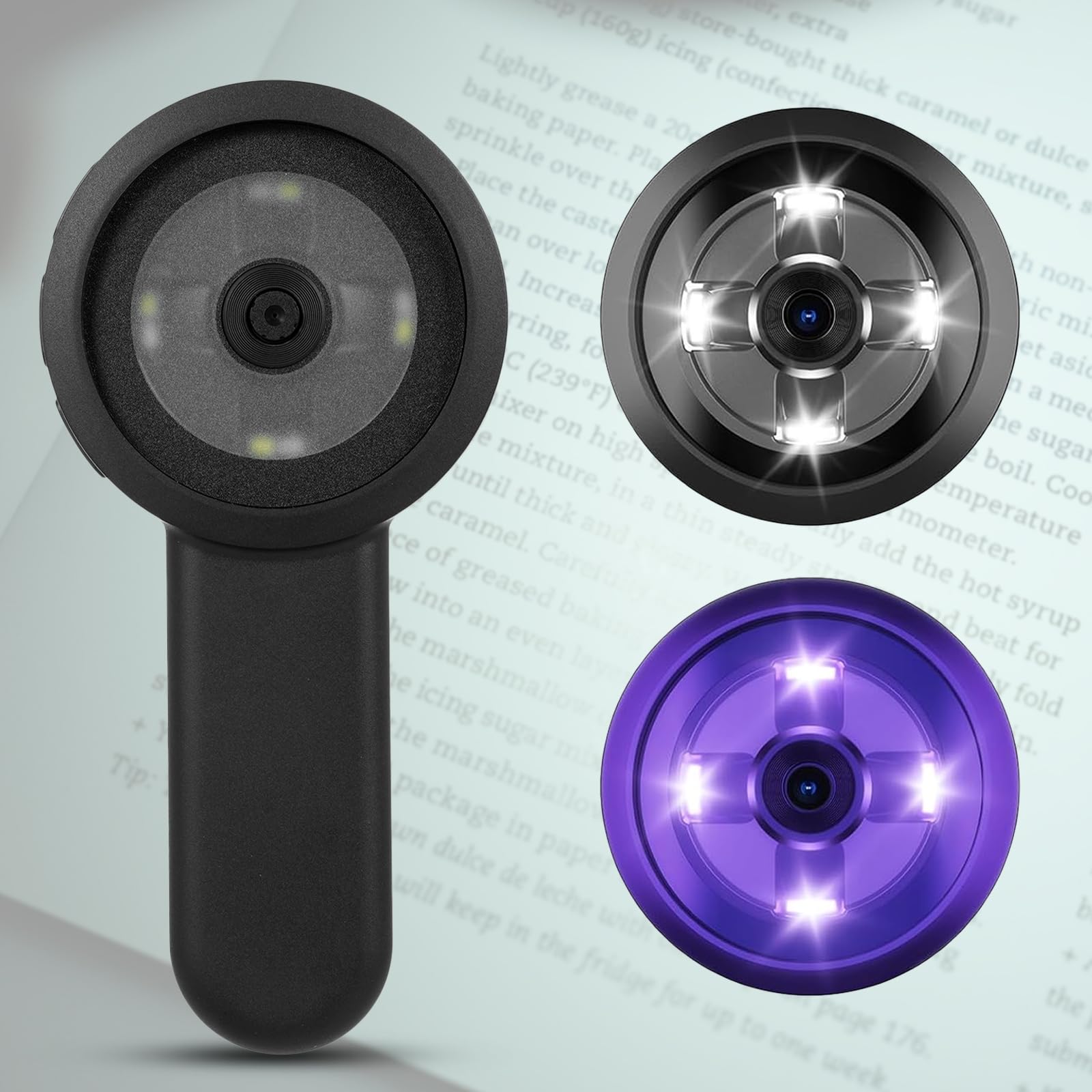 Digital Magnifier with 2.0inch IPS Screen 100X Magnifying Glass with Light Magnifier for Reading White and Purple Lights Windows Compatible - Image 4