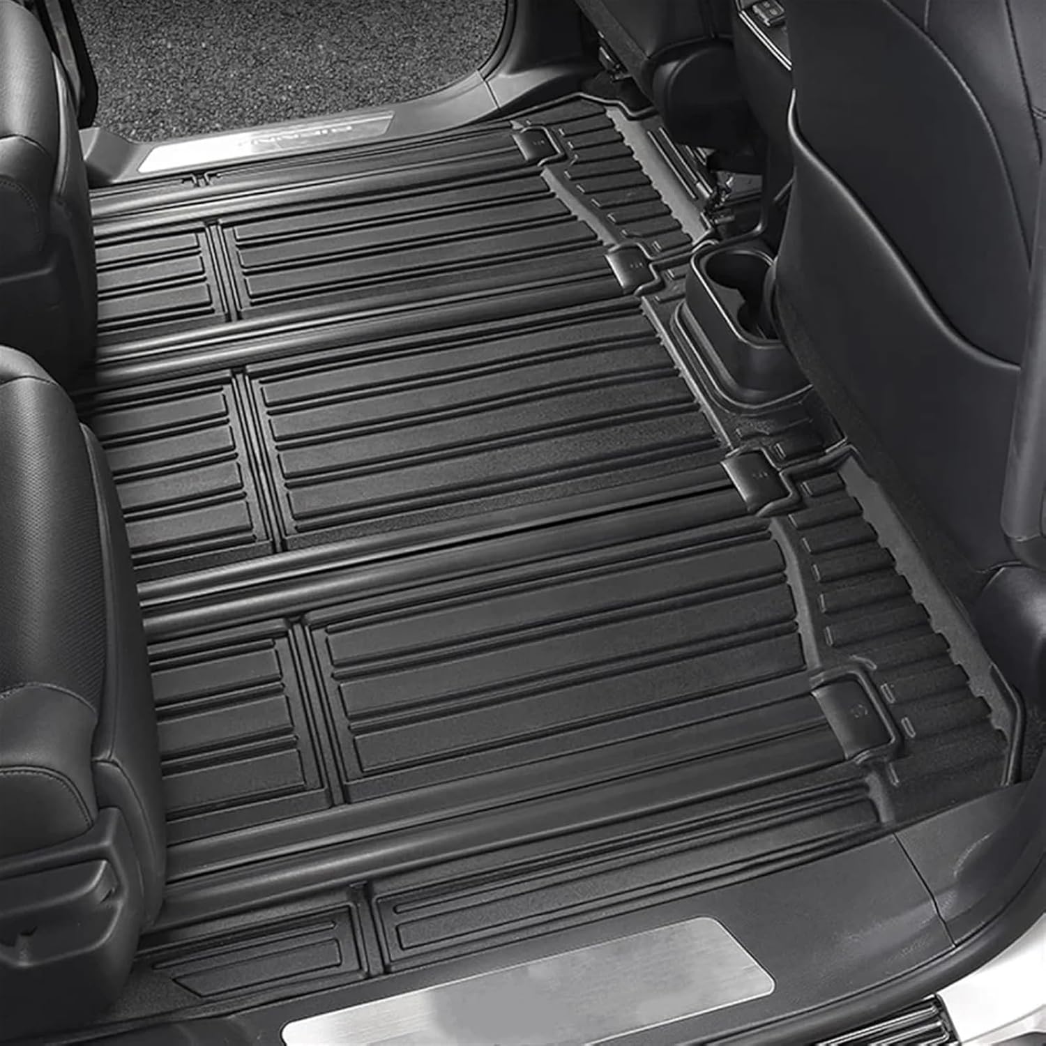 TPE Floor Mats Compatible with Toyota Sienna 2021-2024,All Weather Car Floor Mats&Cargo Liner Accessories(Only 7 Seater with Spare Tire)(Floor Mats 3pcs)