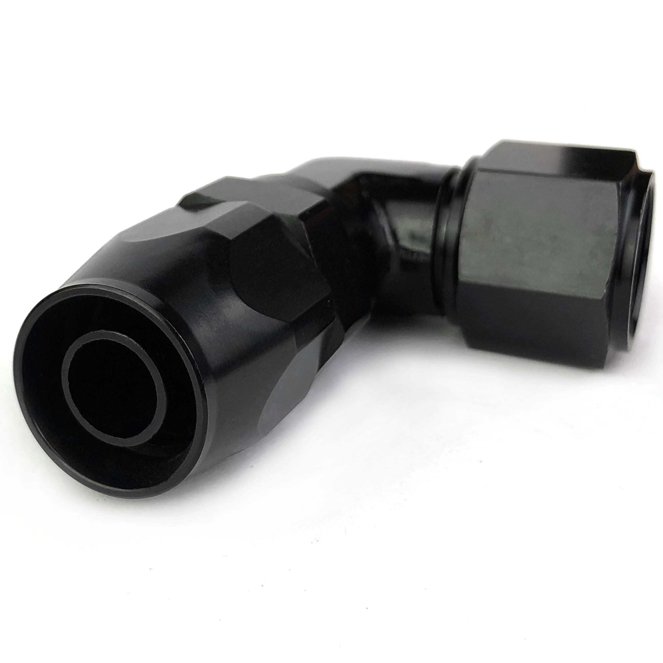 Uxcell 2pcs Black Aluminum Alloy 10AN 90 Degree Swivel Fuel Hose Fitting - For Oil, Water, Air Lines - View #10