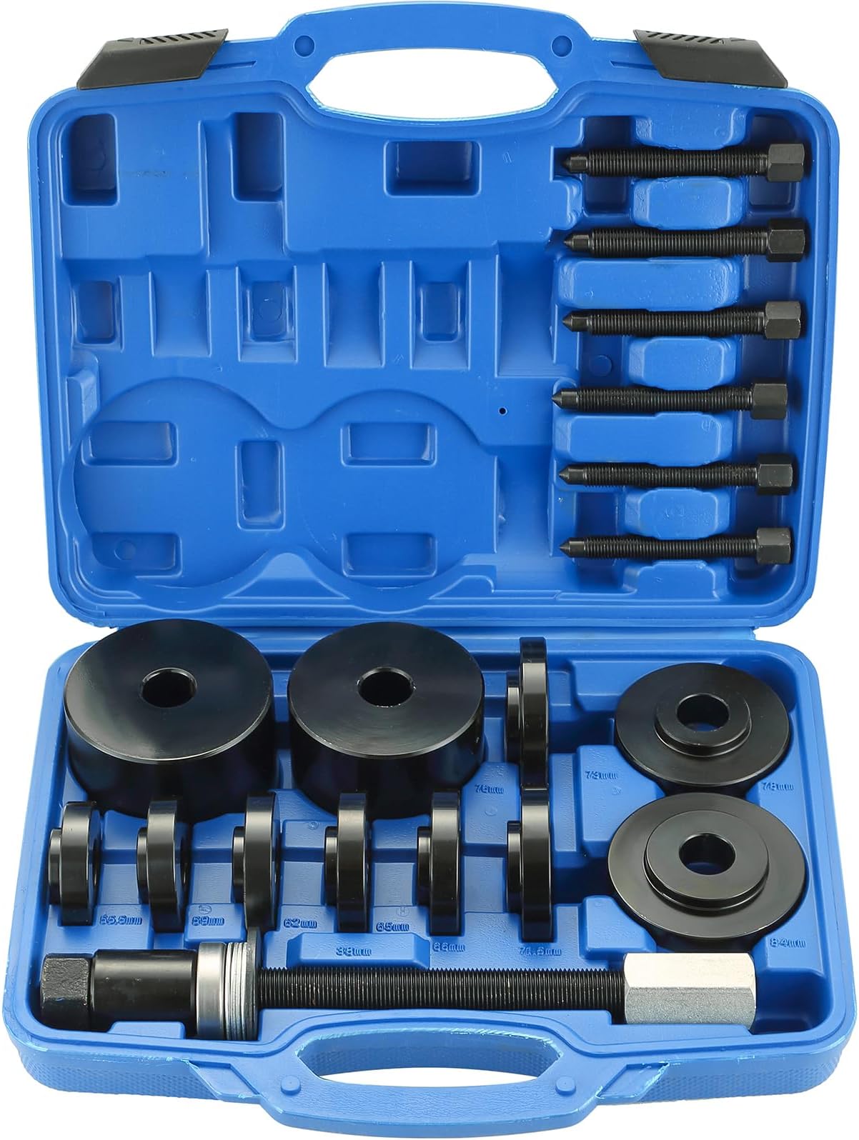 DASBET Front Wheel Drive Bearing Puller | 19PCS Front Wheel Hub Drive Bearing Removal Install Adapter Puller Pulley Service Tool Kit