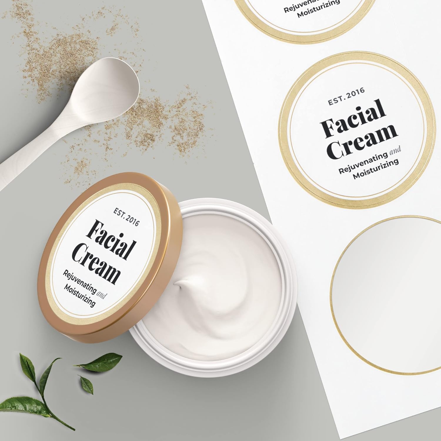 Avery Matte White Labels, Metallic Gold Borders, 3" Round Labels, 60 Total, Laser/Inkjet Printable (6544)