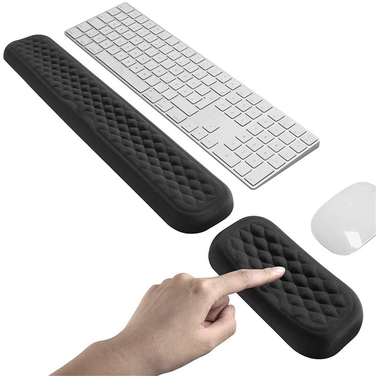 Clavier Repose-Poignet Pad Et Souris Repose-Poignet en Gel, Kit De Repose-Poignets pour Souris/Clavier Anti-dérapant Accessoires pour Ordinateur pour Ordinateur Et Ordinateur Portable