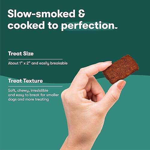 Miniatura 7 de Jinx Tenders - Golosinas naturales suaves para perros, hechas con salmón real ahumado lento, calabaza y sin rellenos, bajas en calorías, para