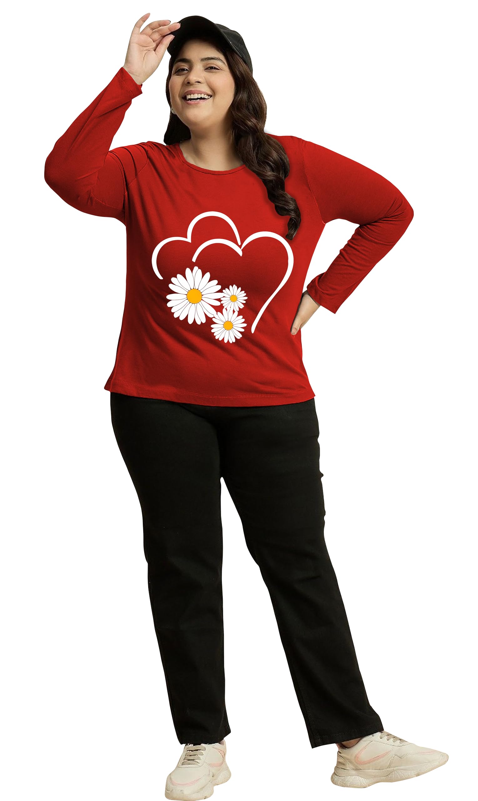 elite soul Womens Plus Size Full Sleeve Cotton T-Shirt | Regular Fit |6XL_7XL_8XL| Graphic Print-picture-7