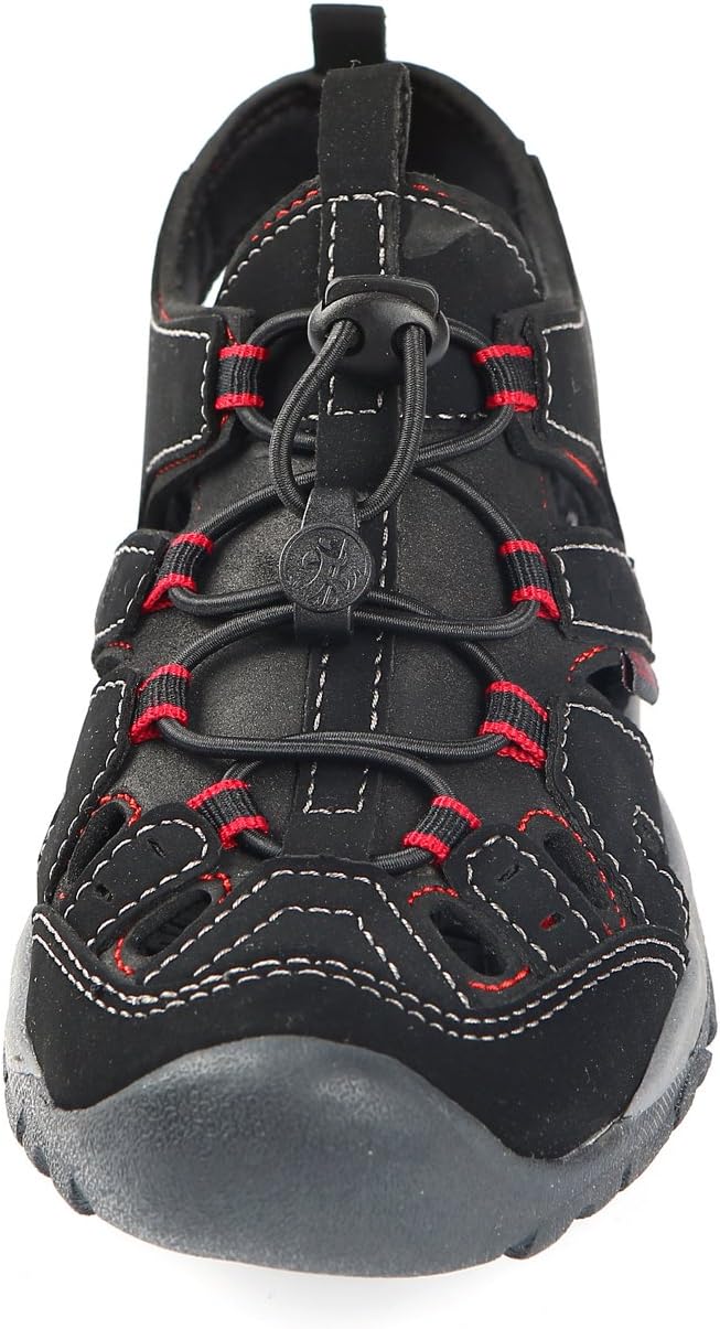 Northside unisex-child Burke II Athletic Sandal , Black/Red , 1 M US Little Kid
