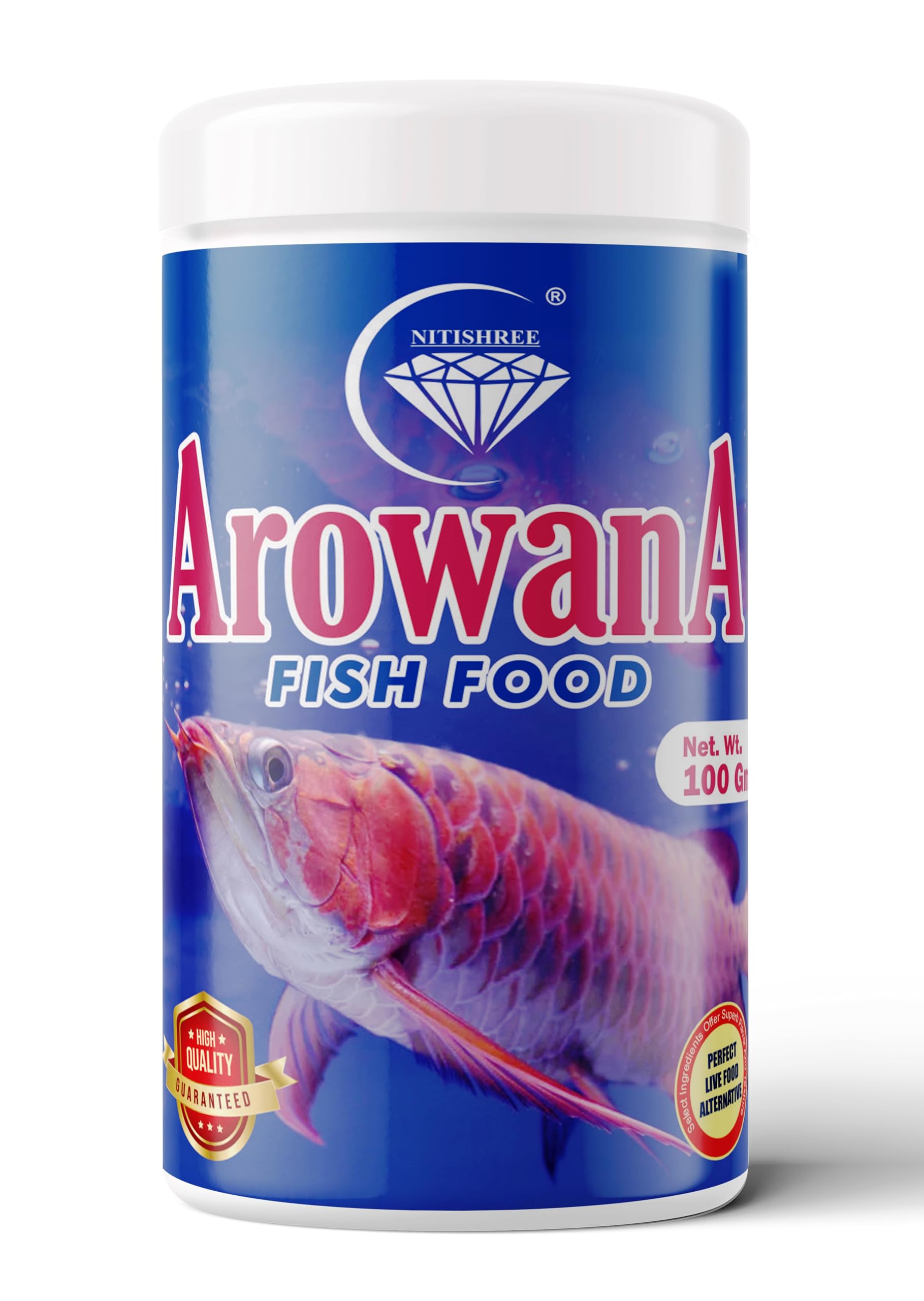 Arowana Fish Food Protein and Vitamins, for Color Enhancement, Growth for Baby and Medium Sized Arowana Fishs, (2.5 MM Pellet Size) – 100 gm (B0D1HBD5D8) Amazon Price History, Amazon Price Tracker