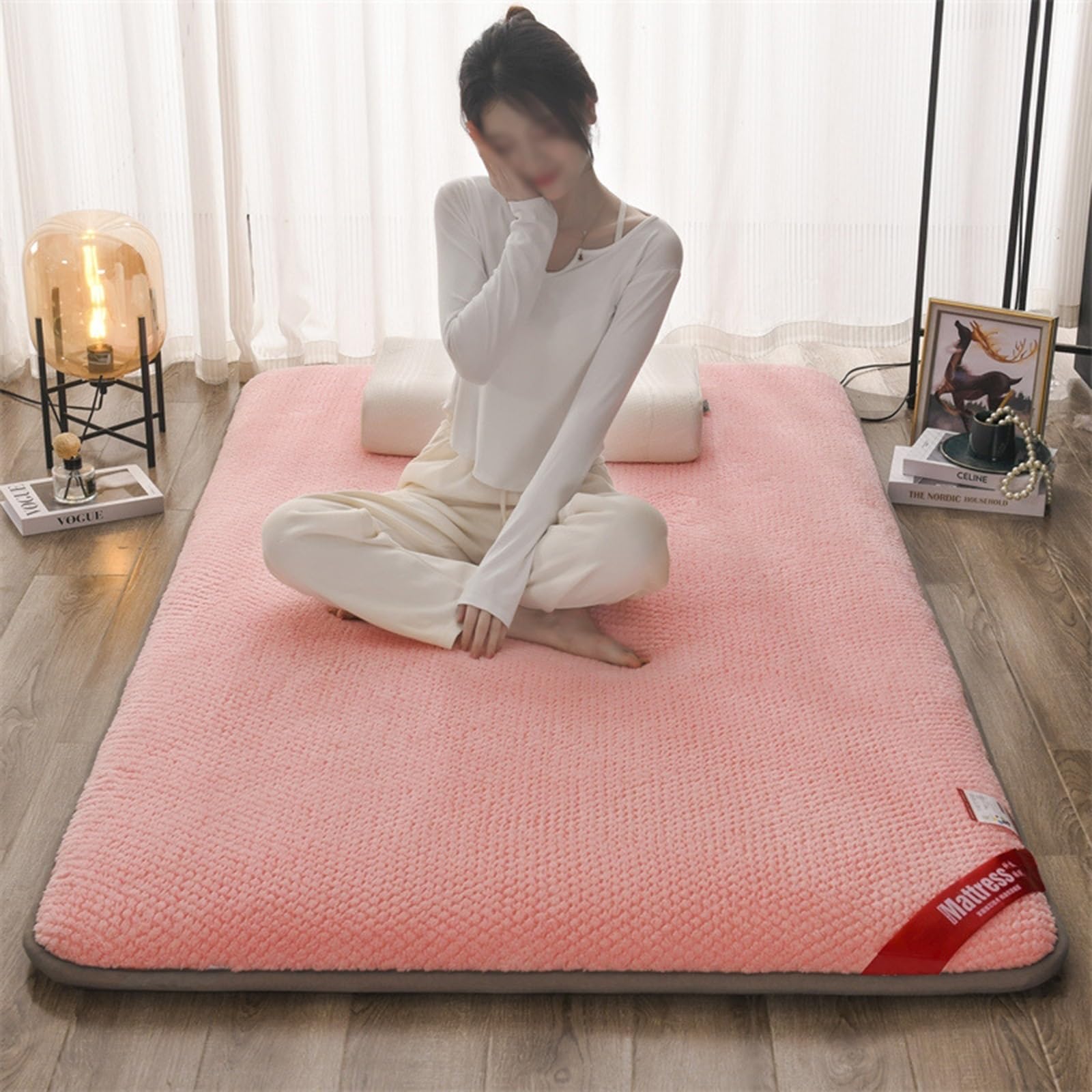 Twin Japanse Futon Matras, Volledige Extra Dikkere Tatami Futon Matras For Volwassenen, Opvouwbare Japanse Vloermatras For Campinggast (Color : D, Size : 150x200cm
