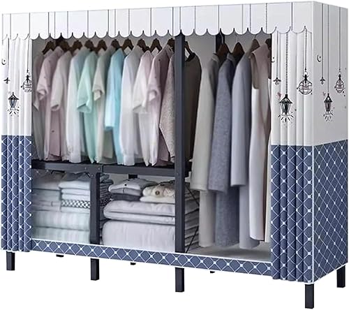 Miniatura 20 de large closets Portable Wardrobe Closet with Hanging Areas Metal Steel Closet Clothes Closet for Bedroom Hanging Foldable Wardrobe Closet