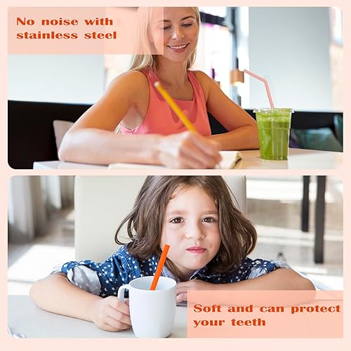 Miniatura 6 de Pajitas de repuesto reutilizables para vaso Stanley Cup de 40 onzas, popote de silicona extra largo para accesorios Stanley, juego de popotes rectos