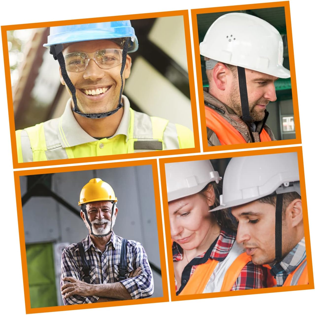 Kisangel 15pcs Adjustable Hard Hat Chin Straps Professional Helmet Bands for Safety Y-Shaped Design Secure Fit for Construction Workers and Outdoor Use