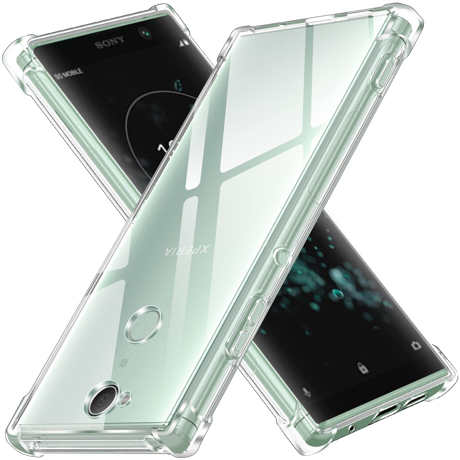 ebestStar - Cover per Sony Xperia XZ1, XZ1 Dual F8342, Custodia Silicone Trasparente, Protezione TPU Antiurto, Morbida Sottile Slim, Trasparente + Vetro Temperato