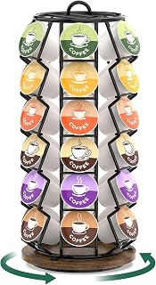 EsLuker.ly K Cup Coffee Pod Holder Organizer Carousel for Counter