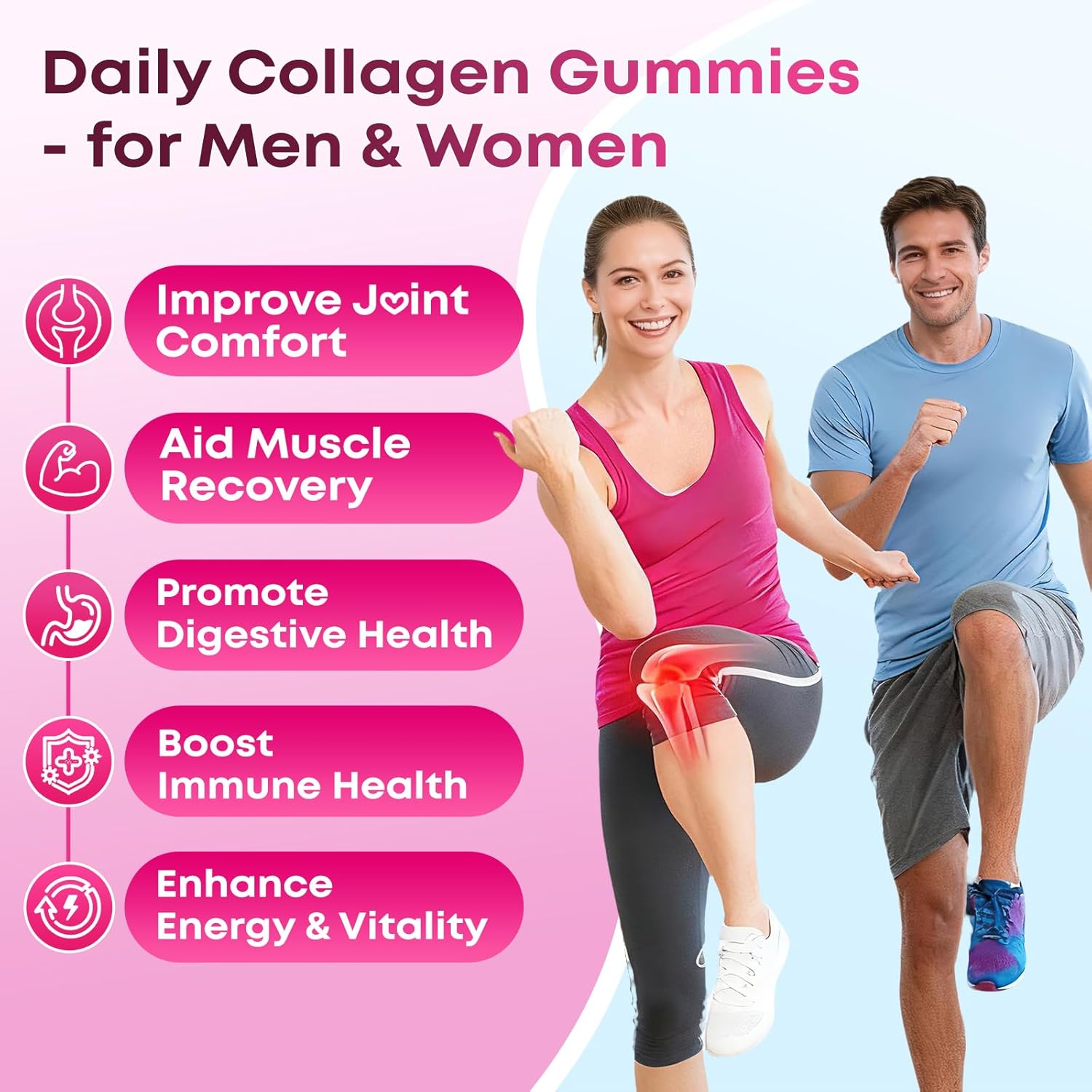 Sugar Free Collagen Gummies for Women & Men with Hydrolyzed Collagen Peptides, Biotin & Vitamin C, Multi Collagen Types I II III V X for Skin Hair Nails Digestive & Immune Health, 90 Count
