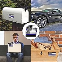 Vista 6 de 3 calcomanías reflectantes de bandera estadounidense para automóvil, 5 x 3 pulgadas, vinilo de línea azul delgada de Estados Unidos, calcomanías