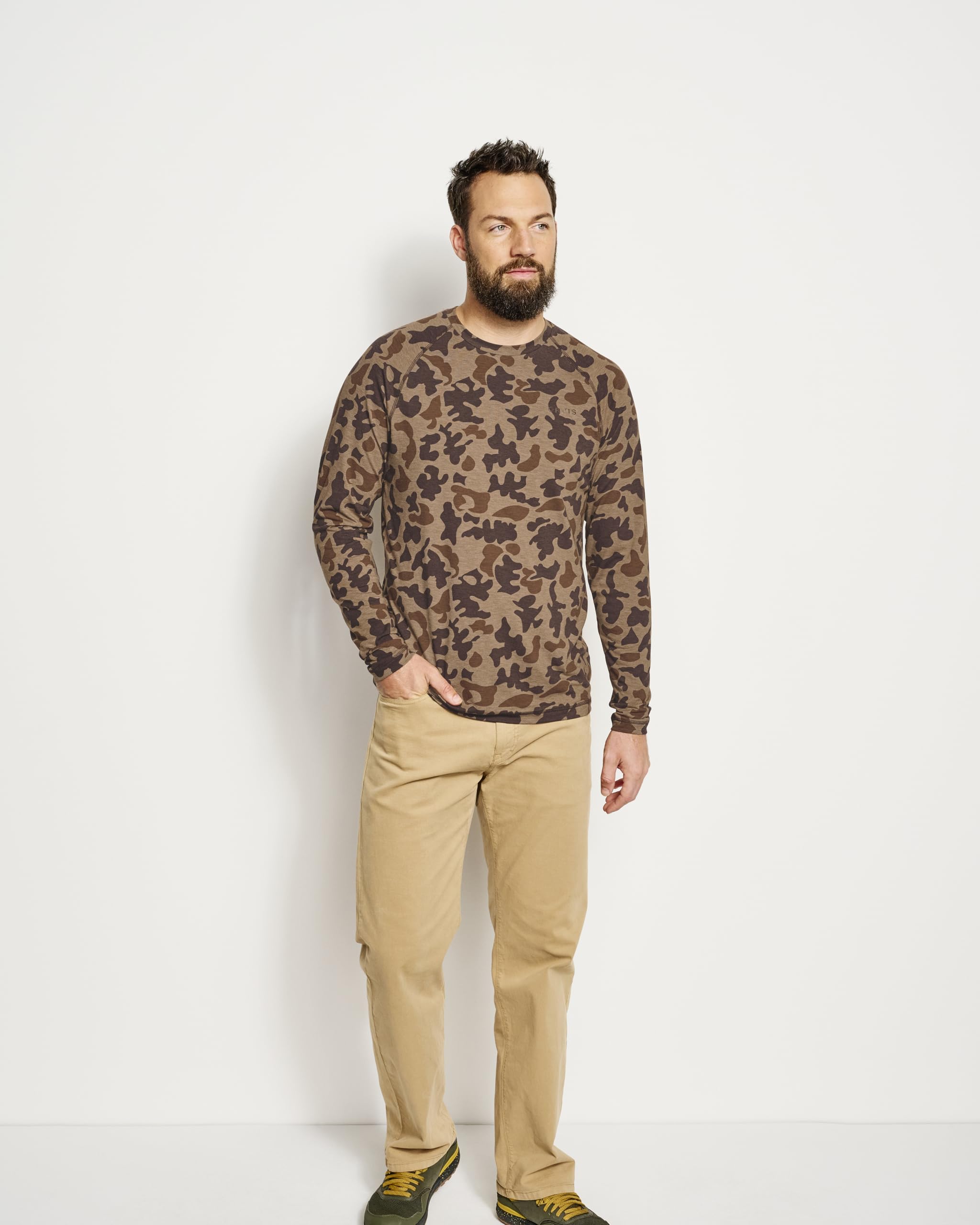 Orvis Dricast Long Sleeve Crew - Men's Lightweight Performance Shirt, Quick-Dry, UPF 50+ Sun Protection, Breathable