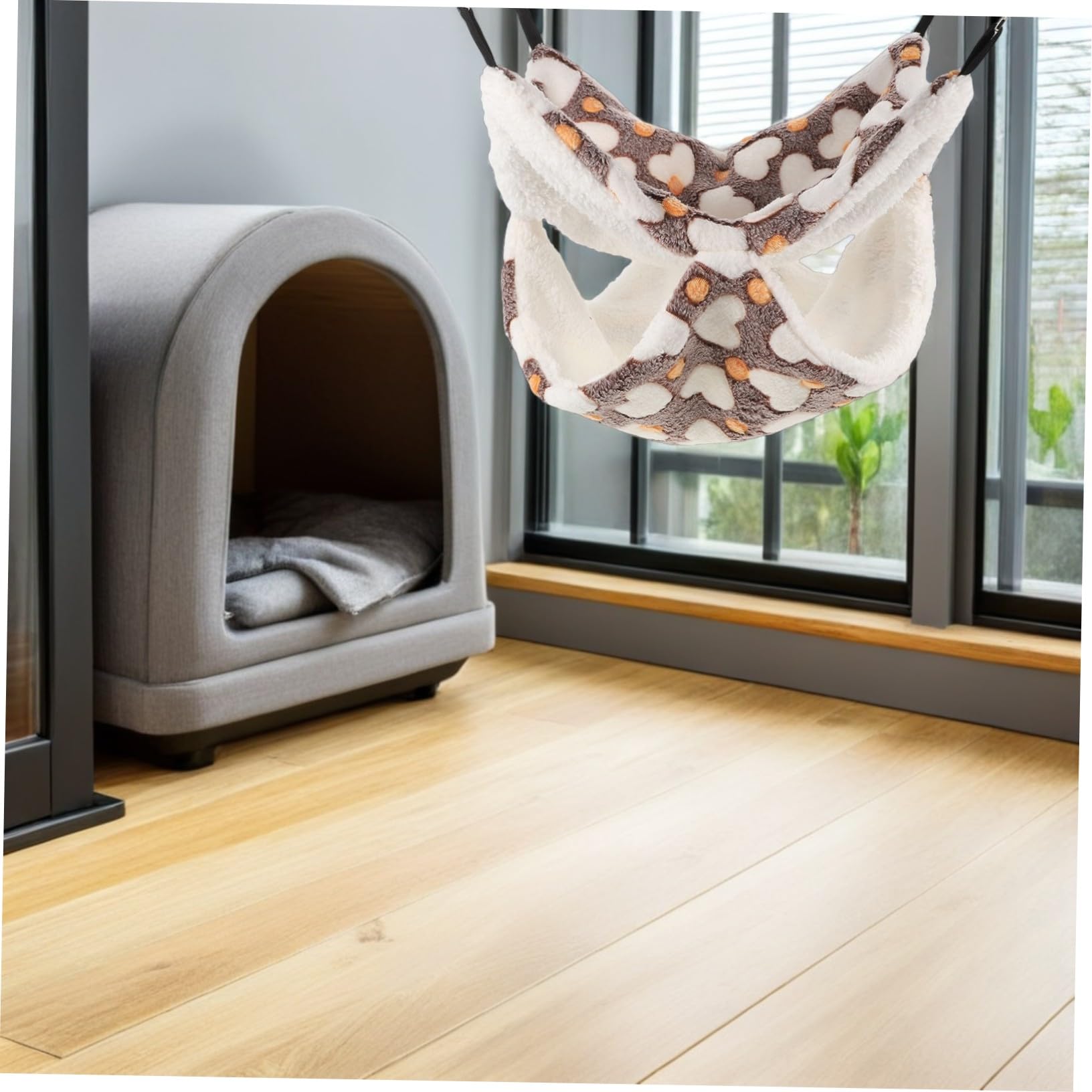 GALPADA 3pezzi Letto Caldo per Criceti e Casa Nascondiglio Tunnel per Topi e Accessori per Gabbia Amaca per Furetti e Rifugi Morbidi per Piccoli Animali