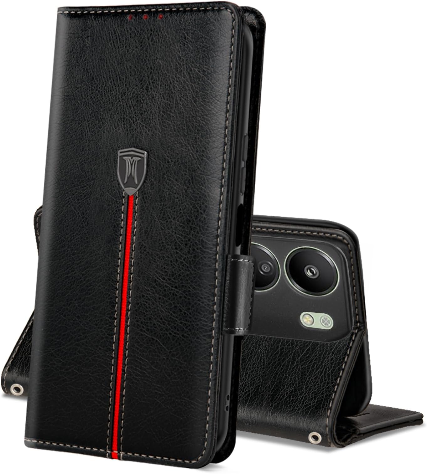 Leder Handyhülle Für Xiaomi Redmi A5 4G - Flip Case Mit Kartenfächern