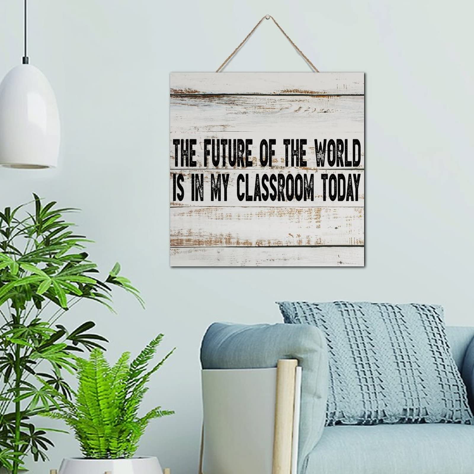 Décoration de classe motivante : sublimez votre espace éducatif avec cette plaque en bois