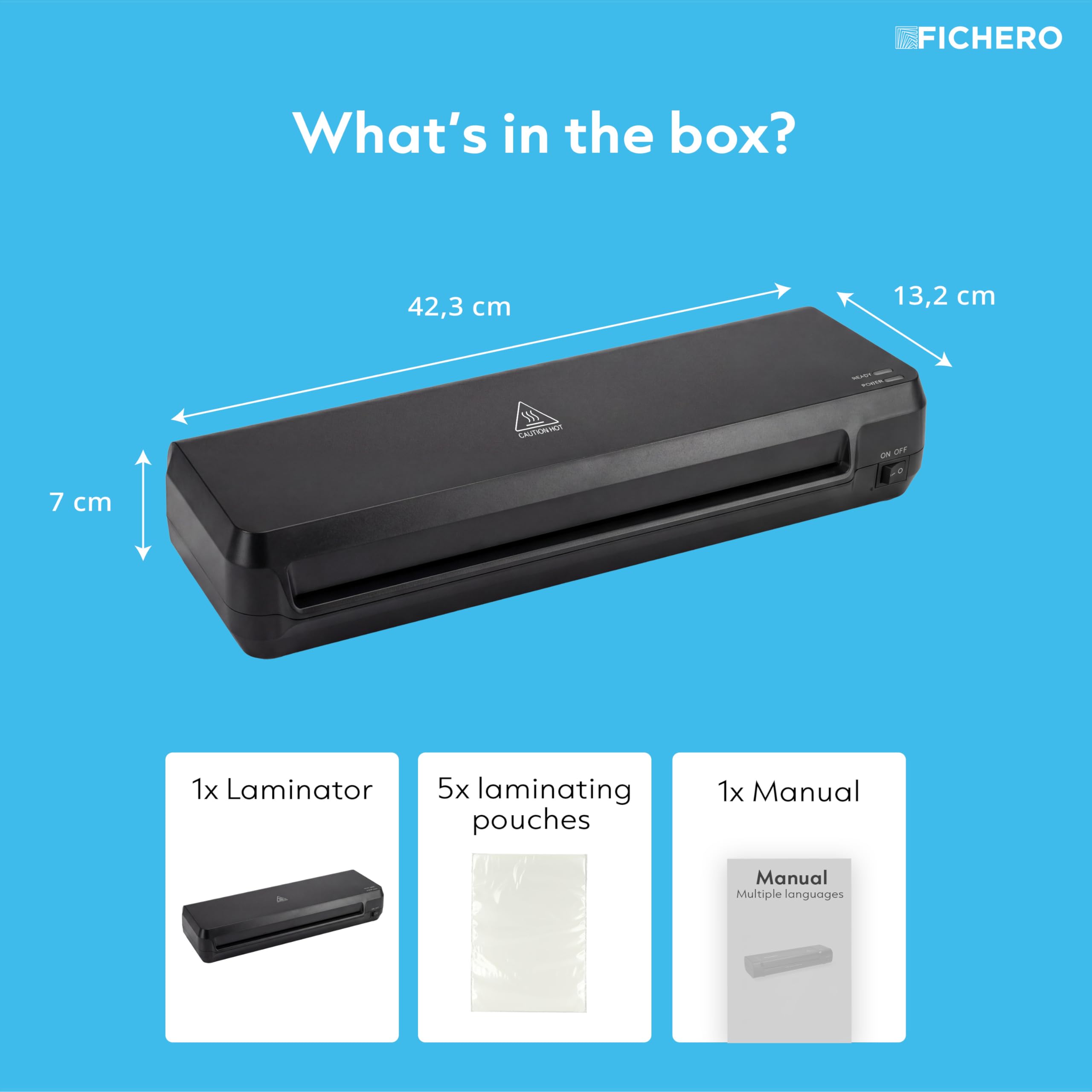 Silvergear® Laminiergerät A3 | Laminator mit 5 Laminierfolien | Schnelles Aufwärmen | Ideal für Büro, Schule, Fotos | Laminieren bis A3 | A4 | A5 | A6