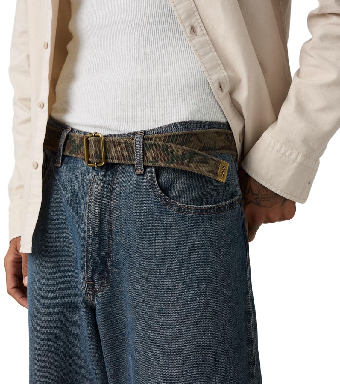 Levi's Herren Washed Down Cotton Web Gürtel