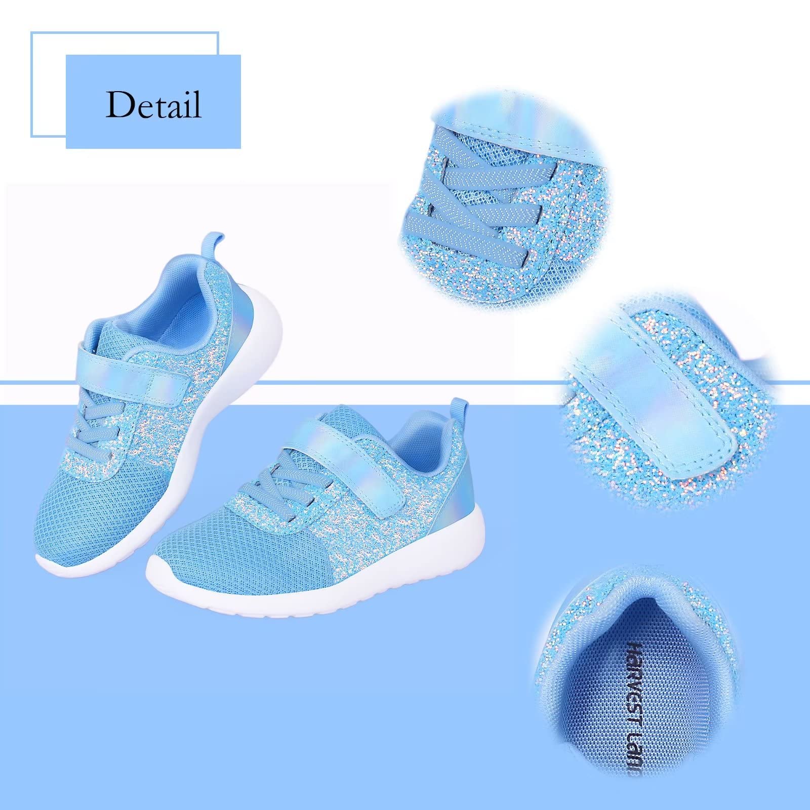 Harvest Land Zapatillas Niñas Deporte Transpirables Corre Ligero Antideslizante Tenis Calzado Exterior Azul 29EU