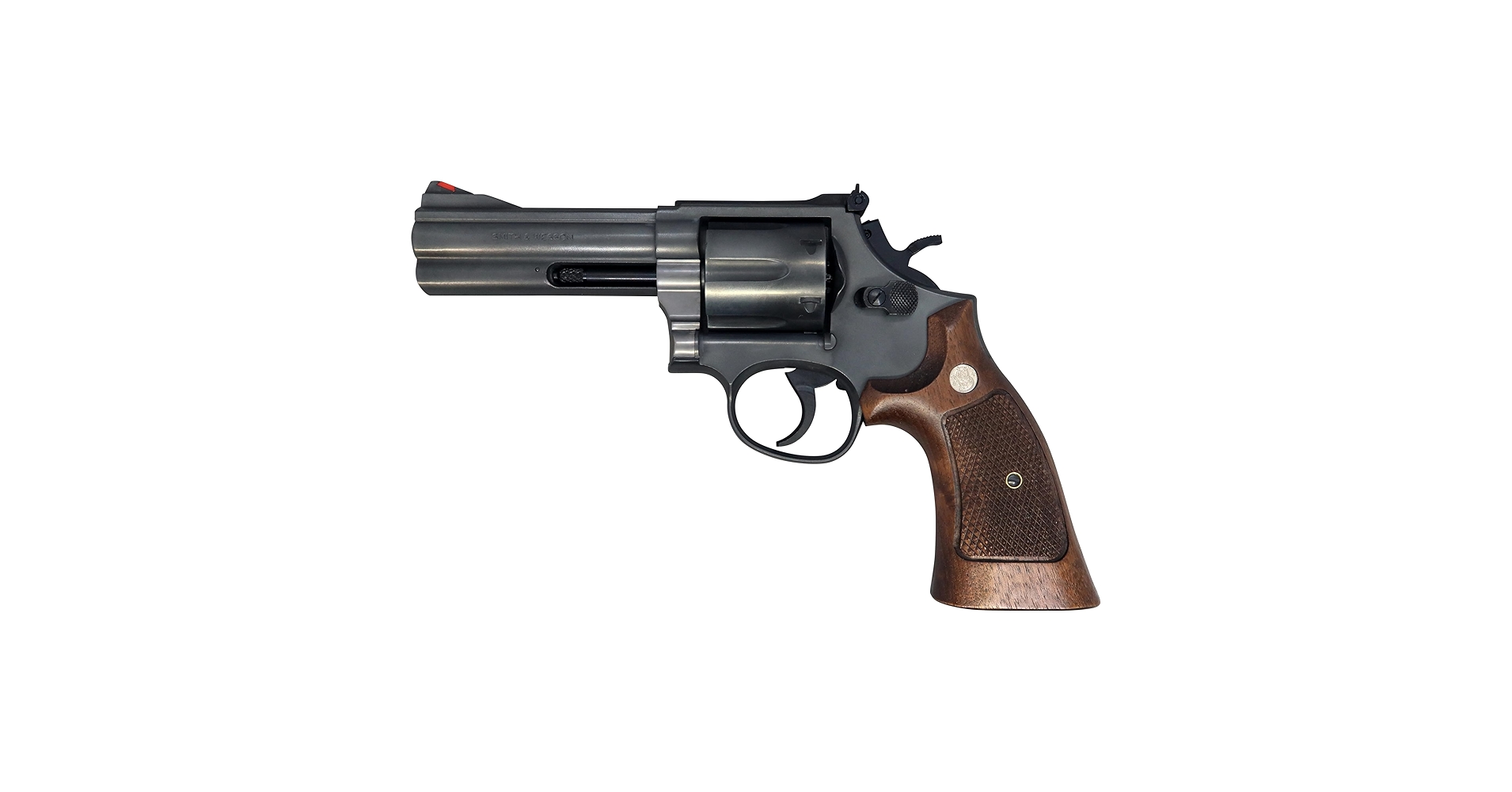 マルシン工業　m586 モデルガン用グリップ モデルガン マルシン S&W M586 4インチ ハーフチェッカー木製