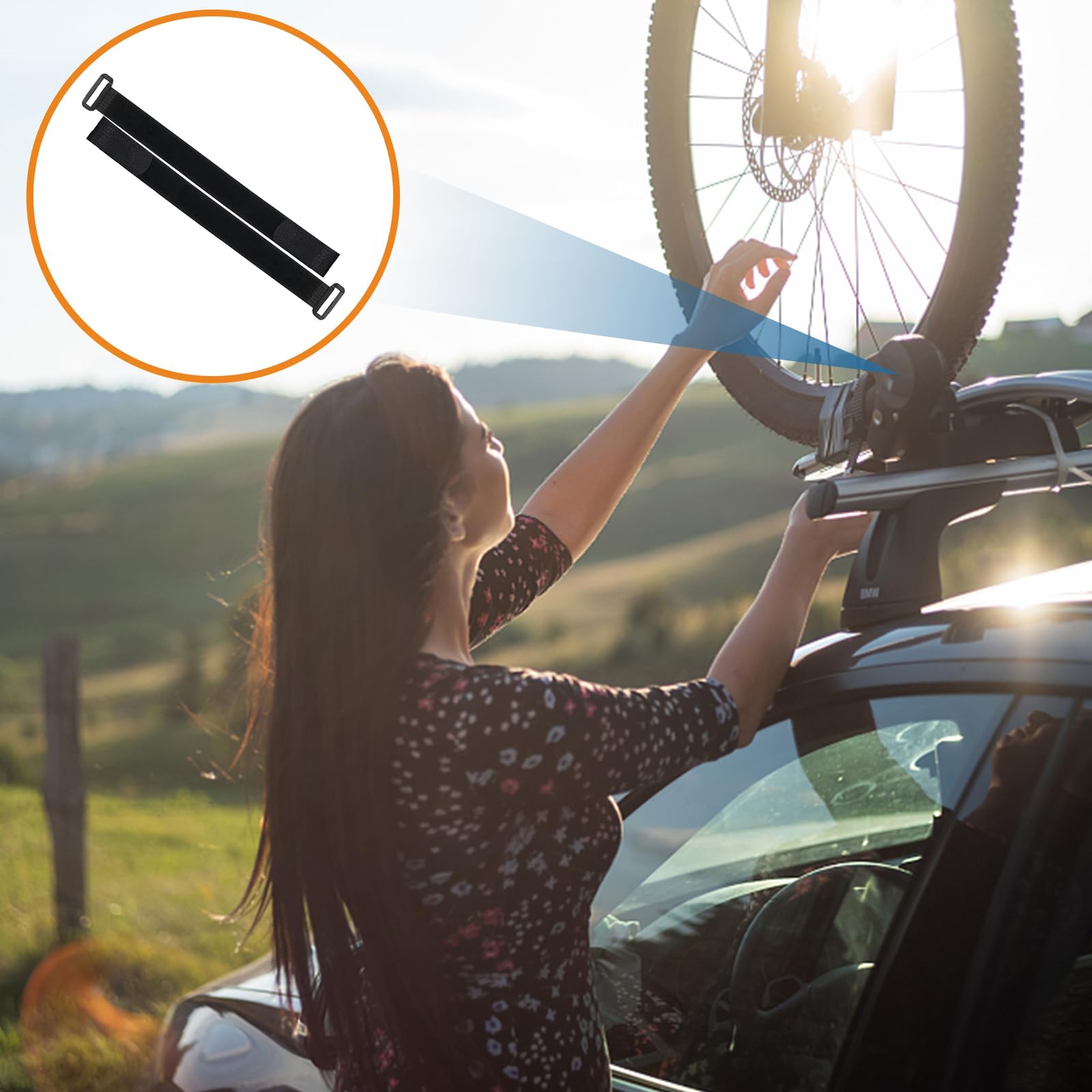 Porte Vélo Toit Serrage Rapide Support Fourche Vélo Toit WEGREAT - Serrage Rapide, Alliage Aluminium 110mm Bequille Vtt