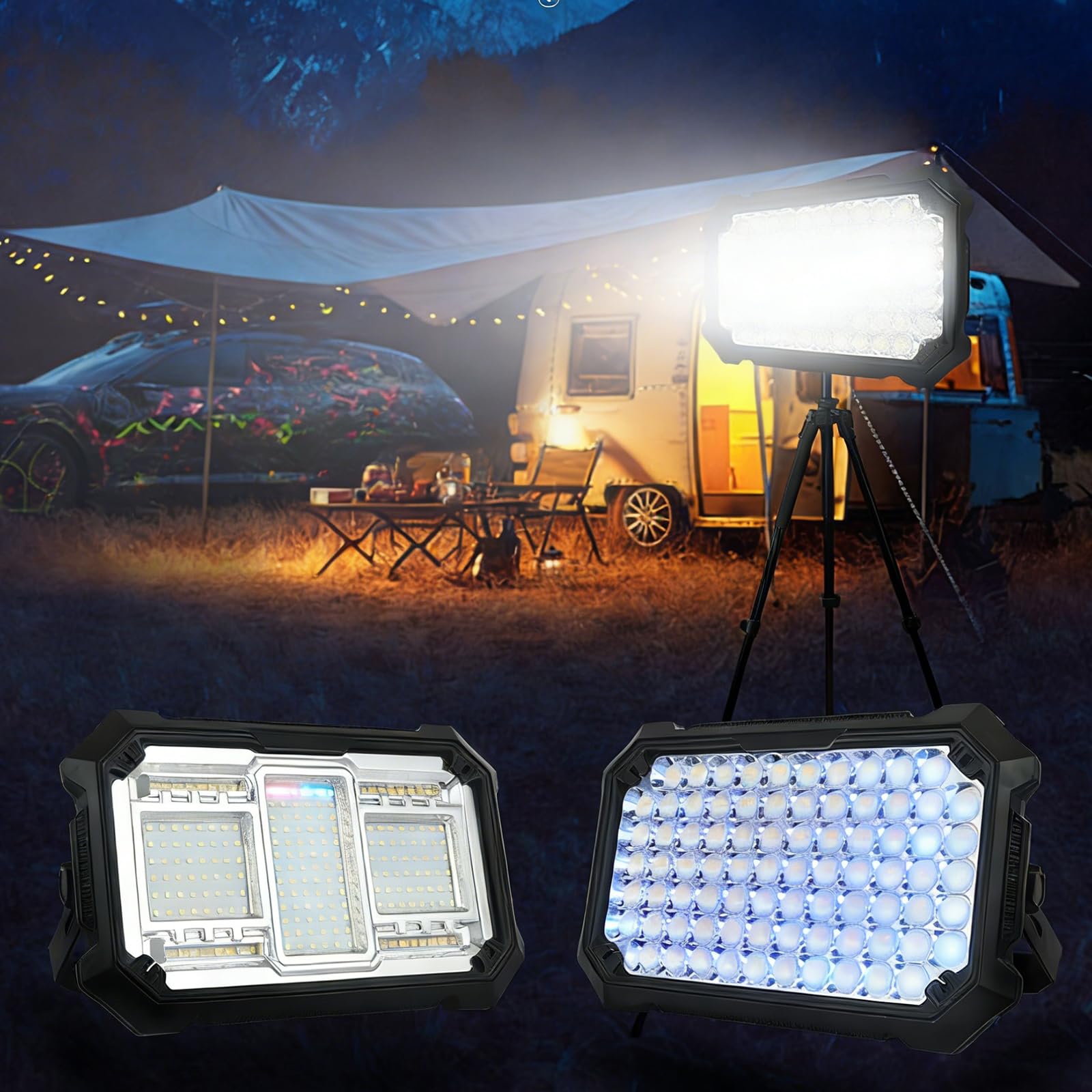 Torcia elettrica di ricarica solare IP68 con fascio regolabile e maniglia pieghevole per lampada di luminosità regolabile all'aperto
