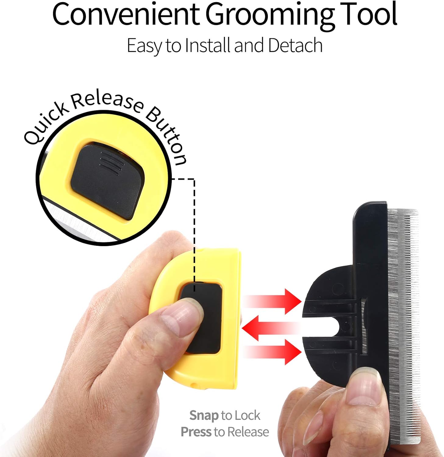 Bonve Pet Dog & Cat Shedding Tools, Pro Pet Grooming Brush Effectively Reduces Shedding Safe and Gentle Hair Remover for Short Medium and Long Pet Hair