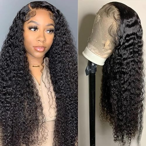 Pelucas de cabello humano con encaje frontal transparente HD de 13 x 4 para mujeres negras, peluca frontal de onda profunda transparente HD, peluca