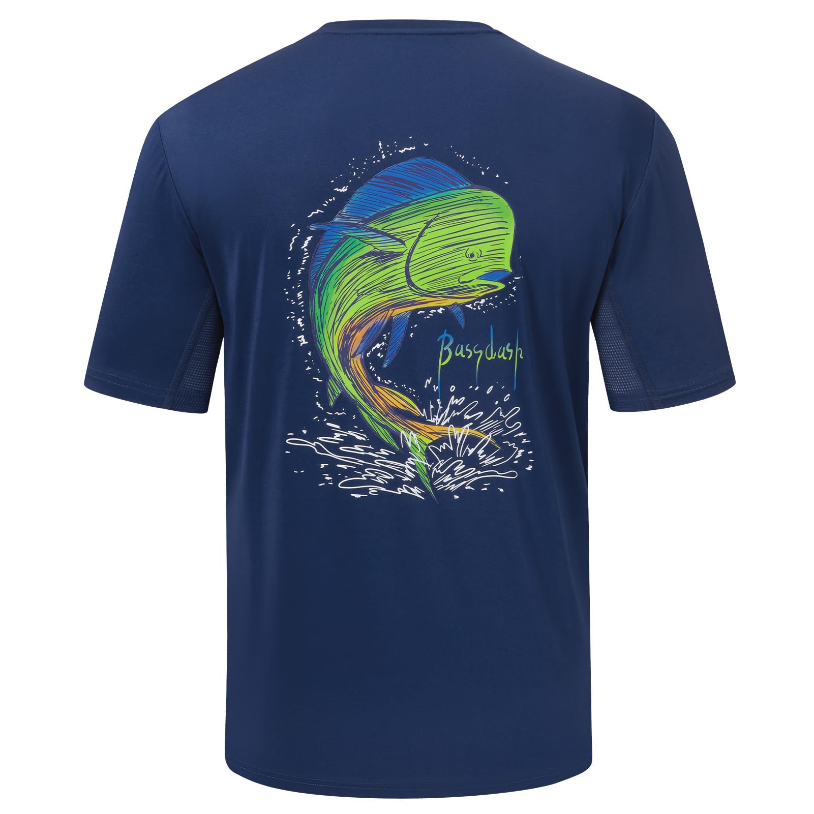BASSDASH Men’s Graphic T-Shirts Short Sleeve Fishing Shirt UPF 50+ Moisture Wicking UV Sun Protection FS36M
