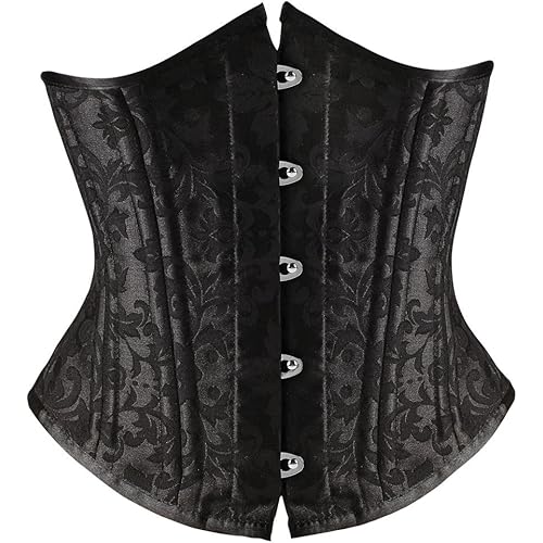 SHAPERX Women's Waist Training Corsets Underbust Heavy Duty 26 Steel Boned Hourglass Silhouette Body Shaper