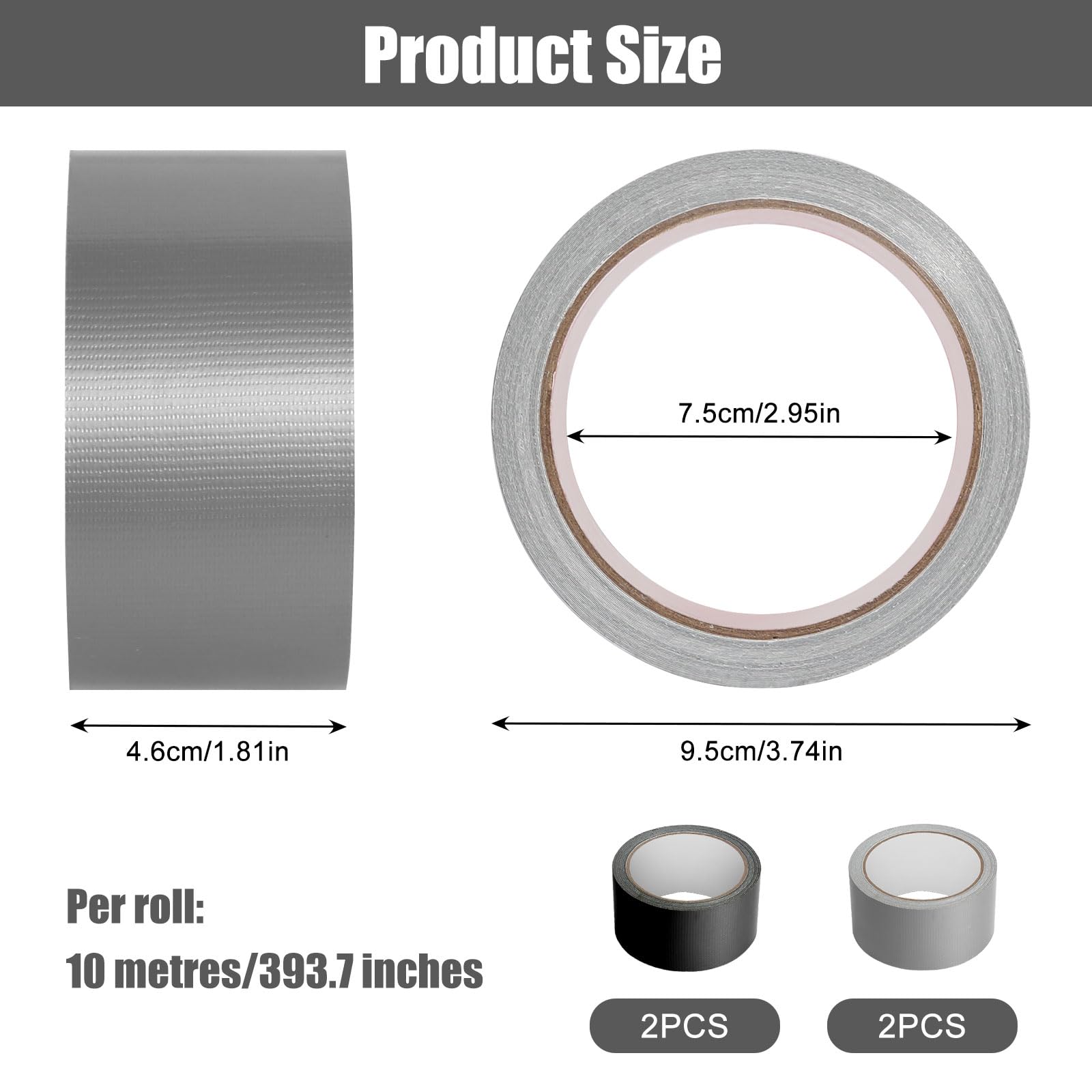 YGKYMVW Lot De 4 Rouleaux De Ruban Adhésif Blindé Extra Fort