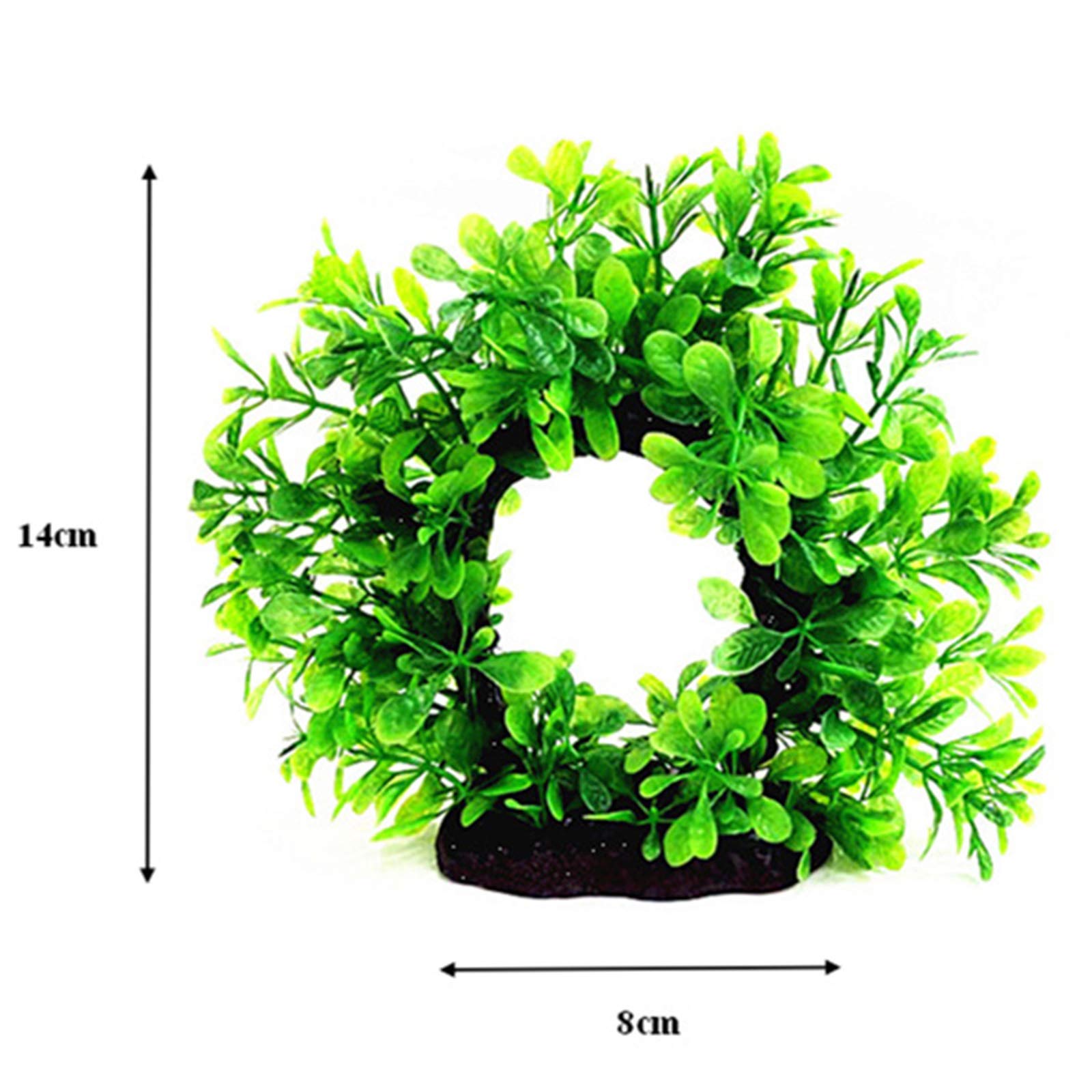 Artificial Aquatic Plants Arch Shape Aquarium Water Plant Decoration Ornament Fish Tank Simulation Plant Landscape Decor for Fish Shrimp Crab Play Hide BIANCO 30