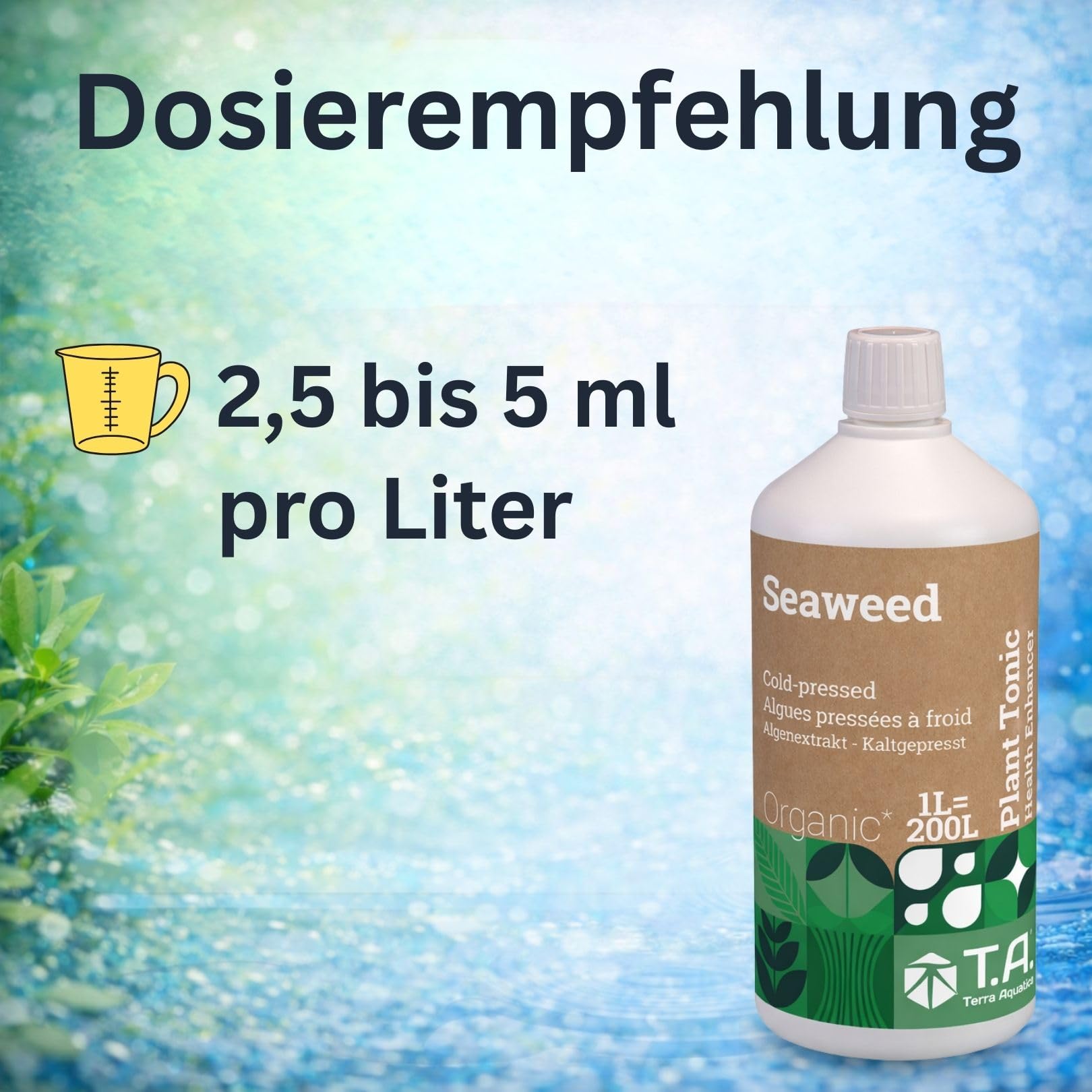 Weedness T.A. Seaweed 5 Liter - Dünger Naturdünger Grow Anbau Indoor Tomaten Flüssig Orchideen Bonsai Bio Organischer NPK