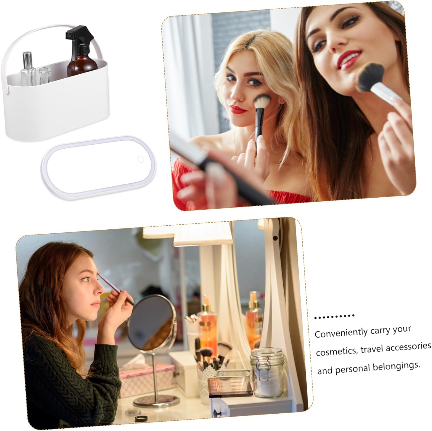 Portable Led Lighted Makeup Case with Organizer for Travel Cosmetic Storage Box with Mirror and Design for Business Trips and Outdoor Activities