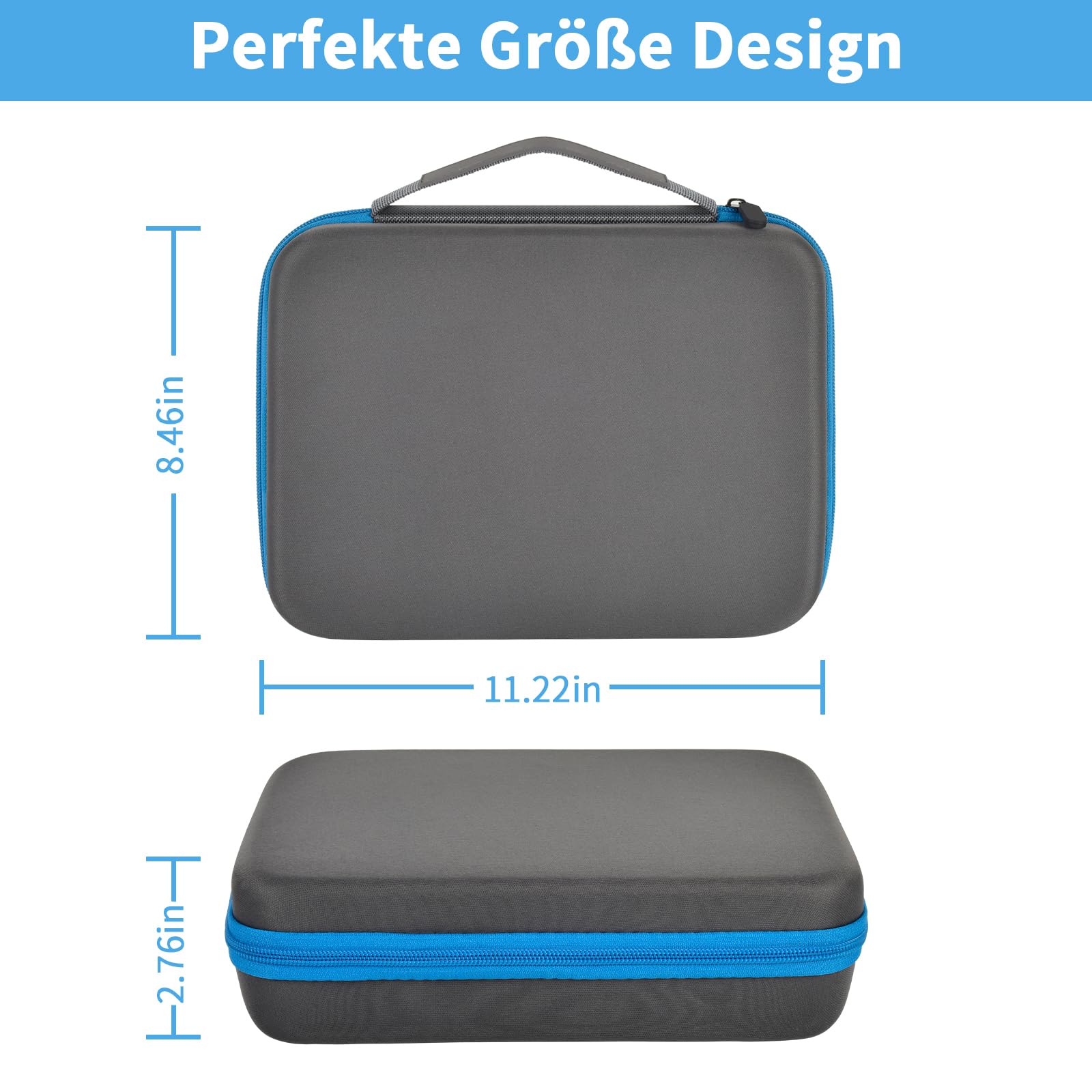 Batterie Aufbewahrungsbox Box, Batteriekasten Koffer mit Batterietester BT-168, Batterie Organizer Hält 136+ Batterien AA AAA C D Cell 9V 3V Lithium - Grau(Nur Fall)
