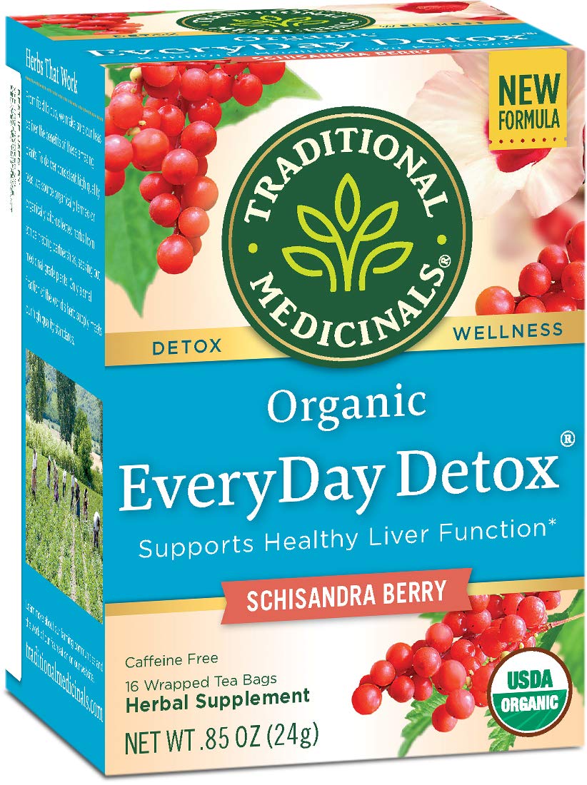 Traditional Medicinals Organic EveryDay Detox Schisandra Berry Detox Tea, 16 Tea Bags (Pack of 1)