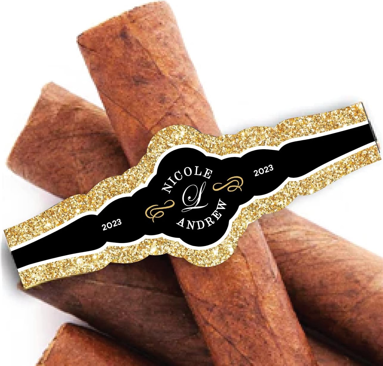 Custom Wedding Cigar Labels, Set of 16, Cigar Bands