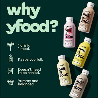 yfood Tasterpack, tasty meal replacement, THIS IS FOOD drink, 30 g protein, 26 vitamins and minerals, 5 flavour Tasterpack (5 x 500ml)