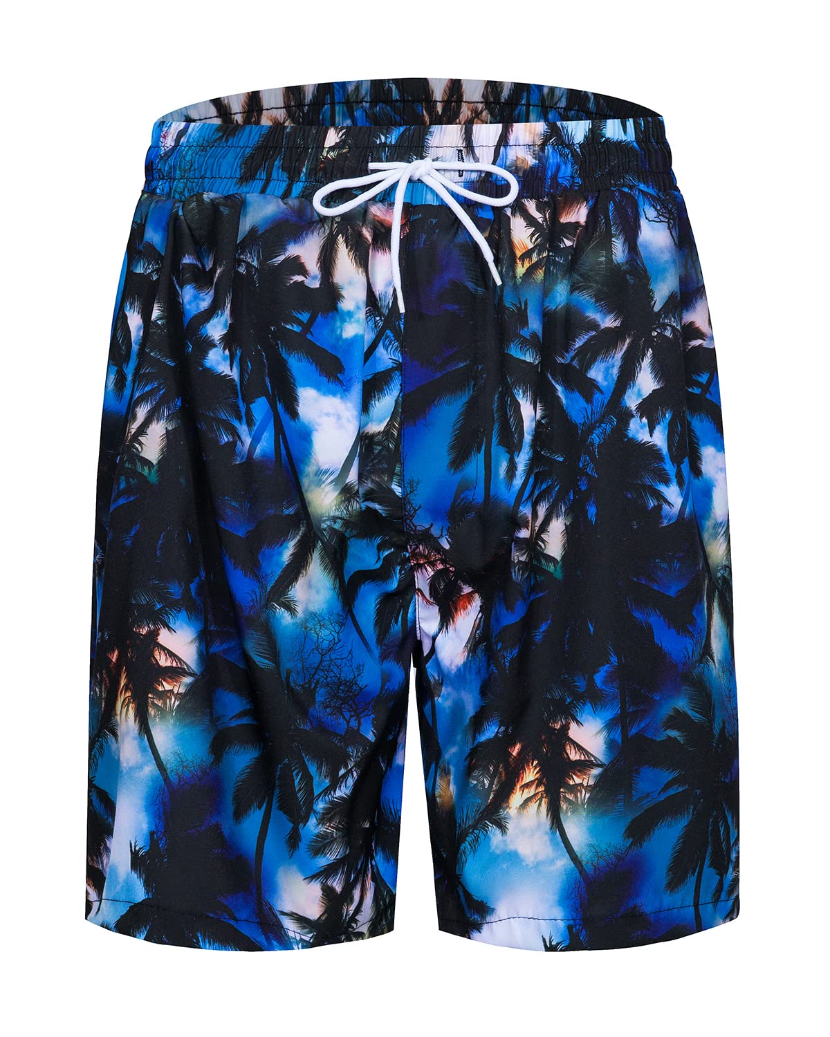 TUNEVUSE Conjunto de camisas y pantalones cortos hawaianos para hombre, 2 piezas, trajes de playa con estampado de flores, traje tropical de verano con sombreros de pescador