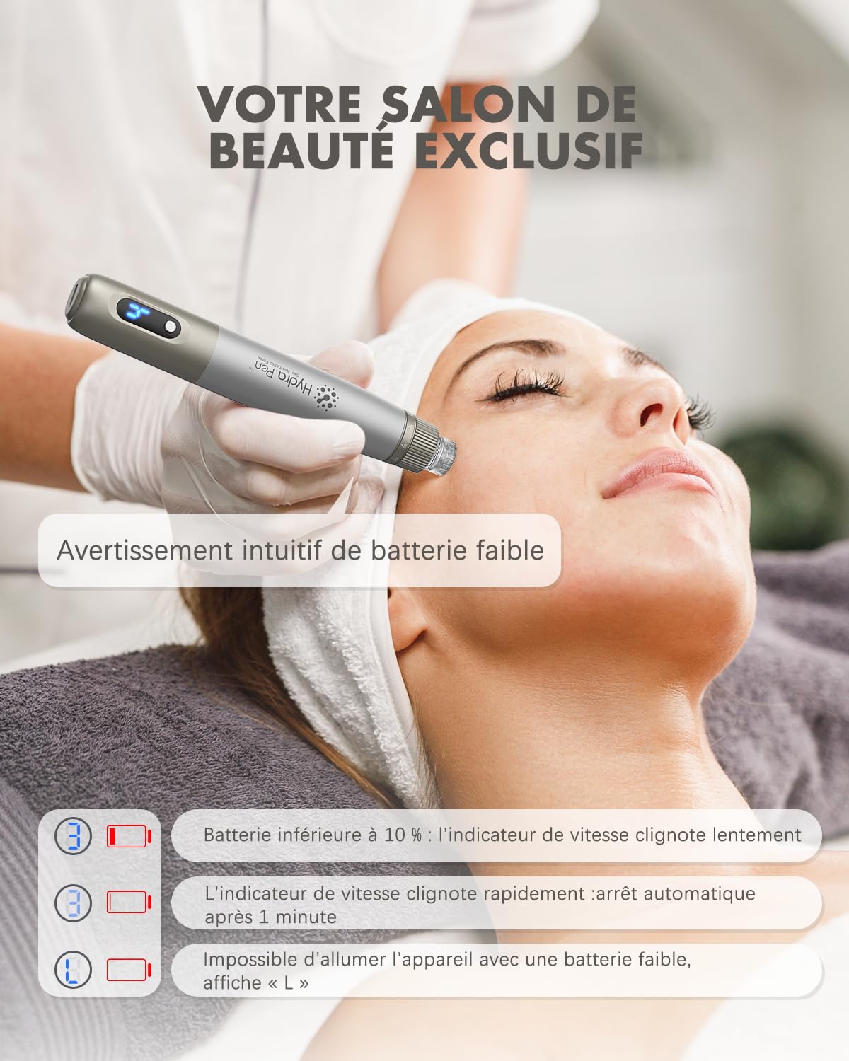 Dr.Pen H3 Hydra Pen Microneedling Stylo à micro-aiguilles sérum automatique professionnel avec 12 cartouches
