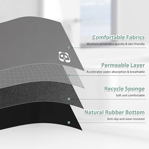 Miniatura 5 de Lofeijxufj Tapete de baño fino de secado rápido, tapete de baño de diatomita con superficie absorbente y antideslizante, fácil de limpiar, alfombra