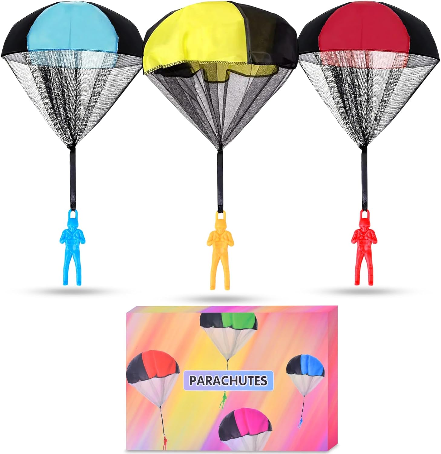 Stocking Stuffers Parachute Toys for Kids: Easter Basket Stuffers for Kids Teen Boys Children Outdoor, Birthday for Teenagers 3 4 5 6 7 8 9 10 11 12 Year Old, Idea Christmas Valentines Easter Day